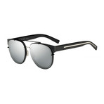 Men's Black Tie 143 Sunglasses // Black + Silver Mirror