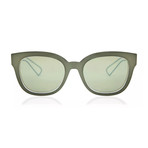 Women's Diorama Sunglasses // Crystal Olive + Olive Mirror