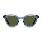 Men's Black Tie Classic Round Sunglasses // Blue Gray + Havana + Green