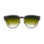 Women's Spectral Sunglasses // Purple Havana + Yellow Green Gradient