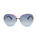 Women's Super Sunglasses // Silver + Pink + Gray Gradient