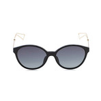 Women's Confident Sunglasses // Black + Gold + Gray Gradient