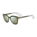 Women's Diorama Sunglasses // Crystal Olive + Olive Mirror