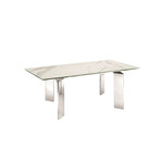 REGAN XL // Motorized Dining Table // Marbled White