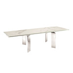 REGAN XL // Motorized Dining Table // Marbled White