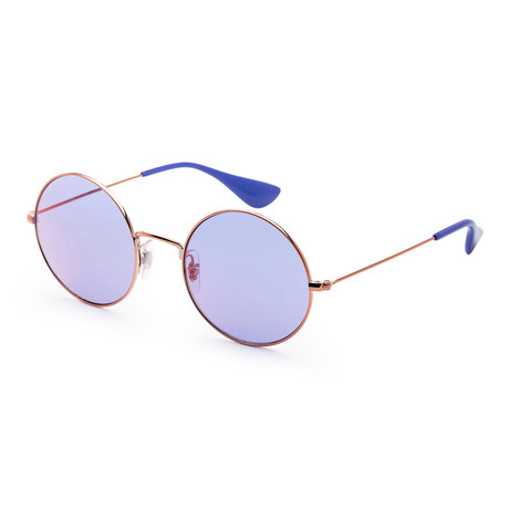 Women's Fashion Sunglasses // 50mm // Shiny Copper + Blue