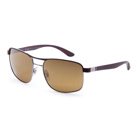 Men's Fashion Sunglasses // Matte Violet + Brown