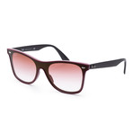 Men's Fashion Sunglasses // Bordeaux + Pink Gradient