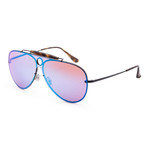 Men's Fashion Sunglasses // Black + Blue + Havana