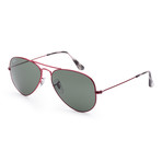 Men's Fashion Sunglasses // Red + Green