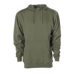 Heavy Weight Pull Over Hoodie // Army (L)