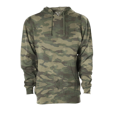 Heavy Weight Pull Over Hoodie // Camo (S)