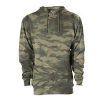 Heavy Weight Pull Over Hoodie // Camo (L)