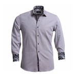Paisley Lined French Cuff Dress Shirt // Gray + Multi (S)