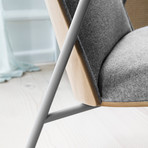 Pad Lounge Chair // High // Gray Steel