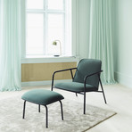 Pad Lounge Chair // Low // Black Steel (LDS86 Global)