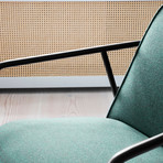 Pad Lounge Chair // Low // Black Steel (LDS86 Global)