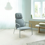 Pad Lounge Chair // High // Gray Steel