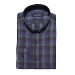 Tanner Slim Fit Button Down Shirt // Indigo (S)