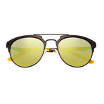 Hercules Polarized Sunglasses // Titanium (Black Frame + Red Yellow Lens)
