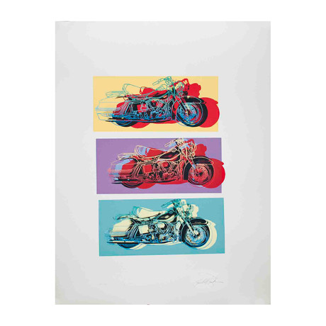 Harley x 3 // Friedbert Renbaum // 1994 Serigraph // SIGNED