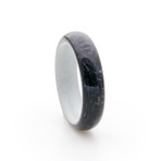 Carbon Fiber Ring + Glowing Interior // White (Size 9)