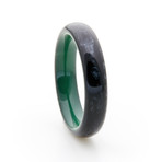 Carbon Fiber Ring + Glowing Interior // Green (Size 11)