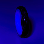 Carbon Fiber Ring + Glowing Interior // Purple (Size 12)