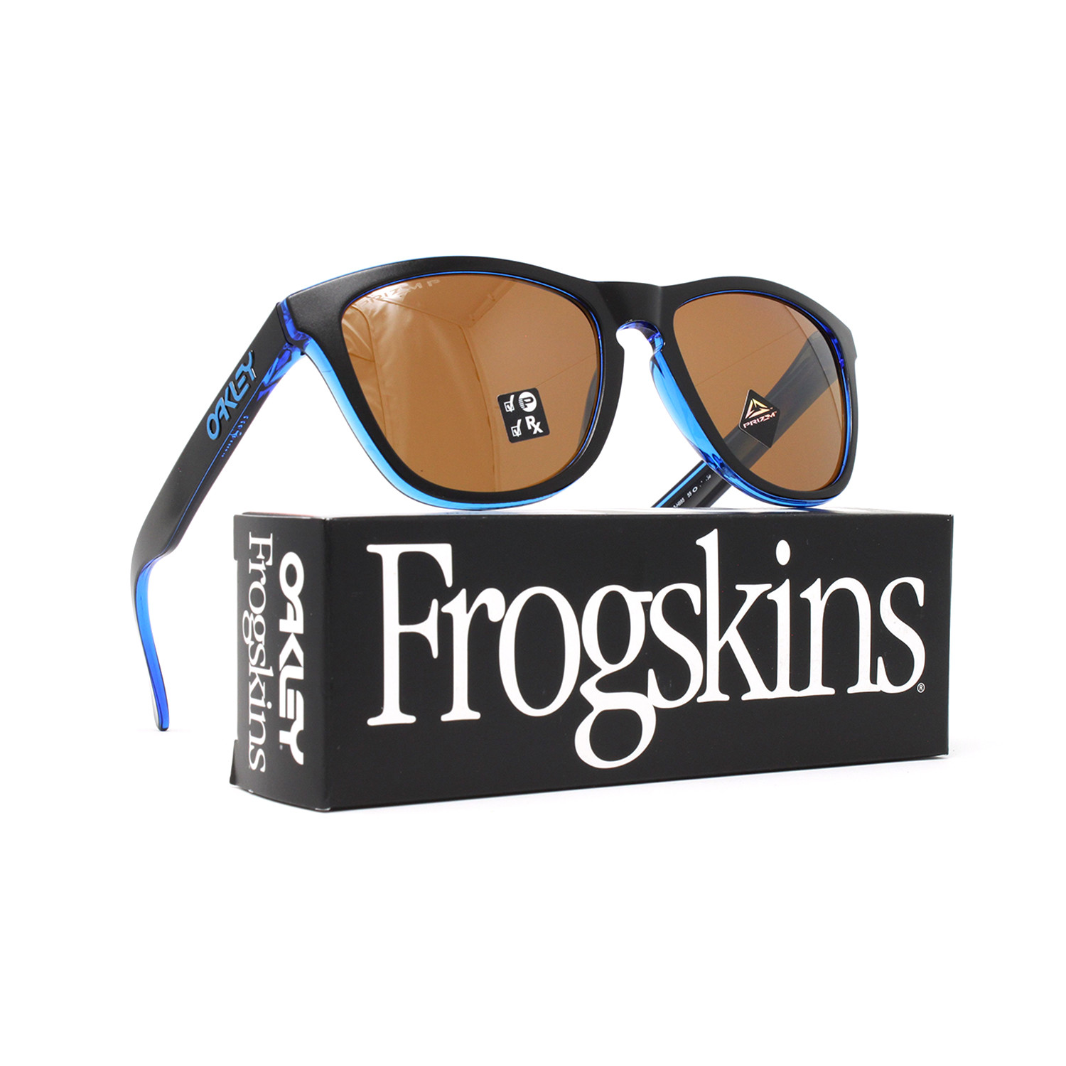 Men S Frogskins Oo9013 Polarized Sunglasses 55mm Eclipse Blue Premium Eyewear Touch Of