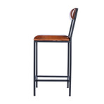 Penfield Leather and Metal Counter Stool