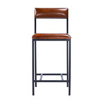 Penfield Leather and Metal Counter Stool