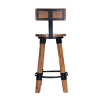 Brownhelm Wood & Metal Counter Stool