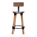 Brownhelm Wood & Metal Counter Stool