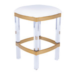 Luciana Acrylic + Polished Brass Counter Stool