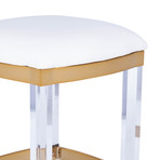 Luciana Acrylic + Polished Brass Counter Stool