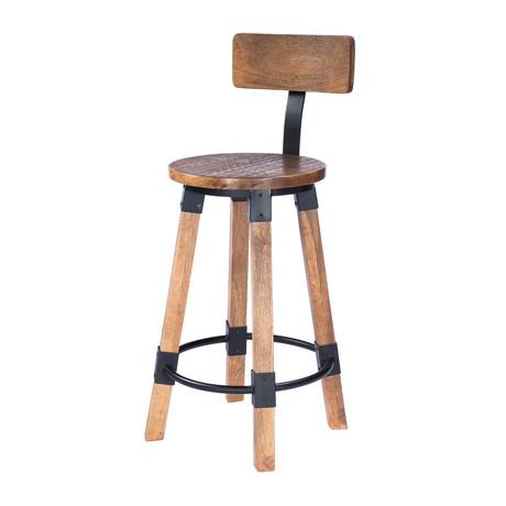 Brownhelm Wood & Metal Counter Stool