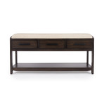Gurnsey Dark Brown Bench with Storage