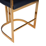 Alessio Gold & Faux Leather Counter Stool