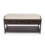Gurnsey Dark Brown Bench with Storage