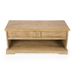 Bon Secour Natural Wood Bench with Storage