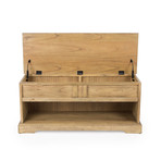 Bon Secour Natural Wood Bench with Storage