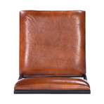 Penfield Leather and Metal Bar Stool