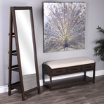 Gurnsey Dark Brown Bench with Storage