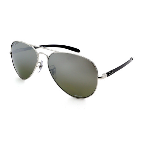 Unisex RB8317CH-3-5J Polarized Sunglasses // Silver + Black