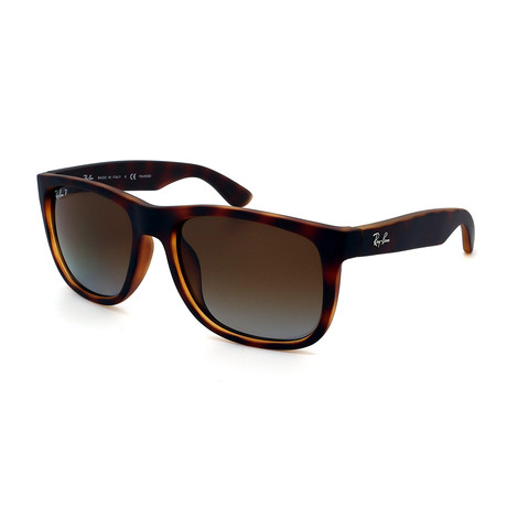 Unisex RB4165F-865T5 Justin Polarized Sunglasses // Havana Brown