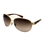 Unisex RB3386-001-13 Aviator Sunglasses // Gold + Havana + Brown Gradient