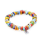 Dell Arte // Krobo Colorful Paradise Bead Bracelet // Multicolor