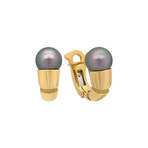 Mauboussin 18k Yellow Gold Tahitian Pearl Earrings // Pre-Owned