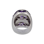 Giovanni Ferraris 18k White Gold Diamond + Amethyst Ring // Ring Size: 8 // Pre-Owned