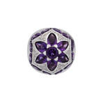 Giovanni Ferraris 18k White Gold Diamond + Amethyst Ring // Ring Size: 8 // Pre-Owned